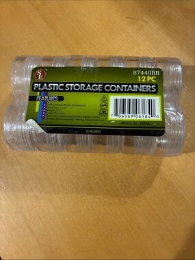 Plastic Storage Containers - Clear 12-Pack